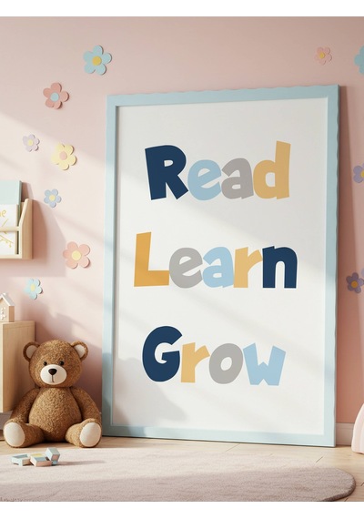 Read Learn Grow Dijital Baskı Poster V7 Çerçevesiz