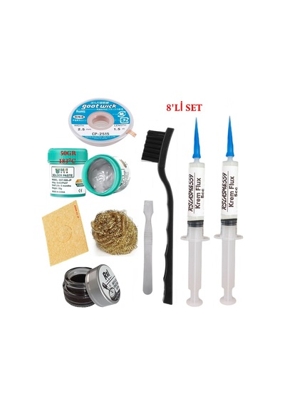 Best Krem Lehim 183 C 50gr Havya Uc Temizleyici Flux Lehim Toplama Cp-2515 Lehim Emme Teli Spatula Seti Tk04