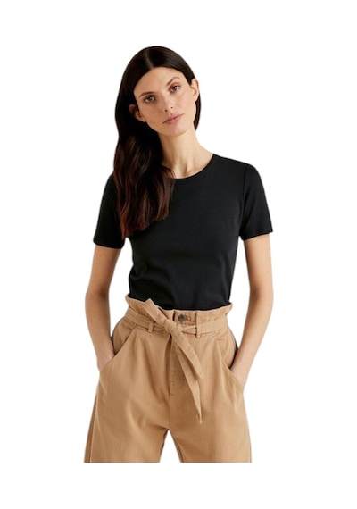 United Colors Of Benetton Basic Kısa Kollu Bisiklet Yaka T-shirt SIYAH