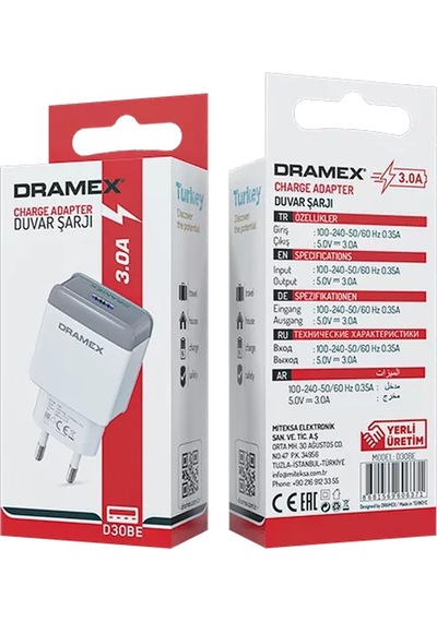 Dramex D30be 3.0a Şarj Adaptörü