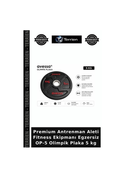 Premium Antrenman Aleti Fitness Ekipmanı Egzersiz Op-5 Olimpik Plaka 5 Kg
