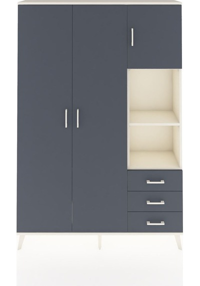Arges Dolap 5 Raflı 3 Çekmeceli Tek Askılı 132x30x195 Aytaşı-antrasit/antrasit Antrasıt/antrasıt Arges Dolap 5 Raflı 3 Çekmeceli Tek Askılı 132x30x195 Aytaşı-antrasit/antrasit Antrasıt/antrasıt