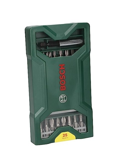 Professional Accessories X/line Mini 25 Parça Vidalama Seti, Plastik Kutu, Yeşil