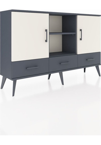 Arges Konsol 6 Raflı 3 Çekmeceli 3 Kapaklı 132x30x83 Antrasit-aytaşı/antrasit Aytaşı/antrasit Arges Konsol 6 Raflı 3 Çekmeceli 3 Kapaklı 132x30x83 Antrasit-aytaşı/antrasit Aytaşı/antrasit
