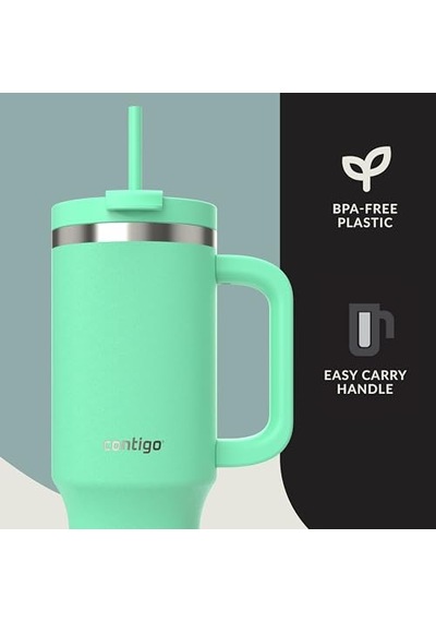 Üniseks Yetişkin Streeterville Tumbler Pipetli Yalıtımlı Su Şişesi, 1.2l, Açık Yeşil Diğer