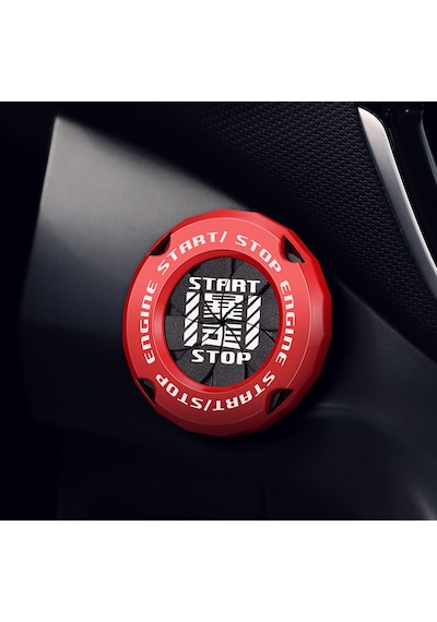 Dk Tuning Start Stop Kontak Butonu Kırmızı Metal Kaplaması 1 Adet