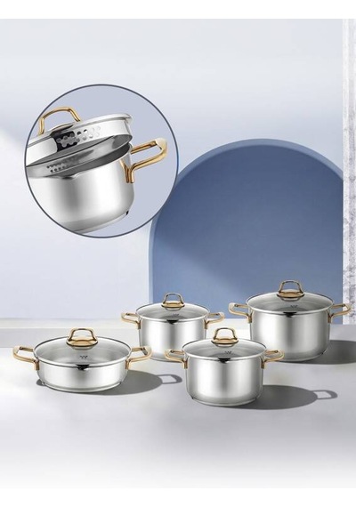 Hascevher Monna 8 Pcs Tencere Set 182024 Ten24 Karn Metalik