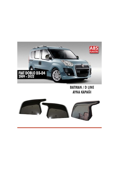 Doblo Batman Ayna Kapağı Piano Black / 2009-2022