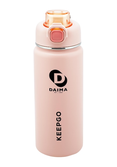 Daima Keep Go 750 Ml 12 Saat Sıcak 24 Saat Soğuk Pembe Termos Pembe