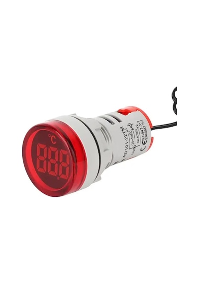 22 Mm Dijital Termometre - Kırmızı Ac50-380v -20c / +199c 22 Mm Dijital Termometre - Kırmızı Ac50-380v -20c / +199c