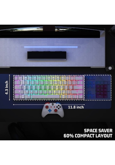 K-620 Ayrılabilir Type-c Kablolu Red Switch Hot Swap Mekanik Klavye