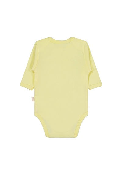 Civil Baby Düz Renkli Uzun Kol Çıtçıtlı Badi - Sarı 0-1 Ay Sarı