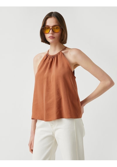Koton Halter Yaka Atlet Kahverengi 2sak30027pw Kahve