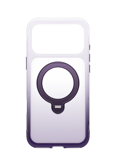 Apple iPhone Uyumlu 17 Pro Kılıf Wiwu As-204 Aeroshield Aurora Ultra M-safe Özellikli Airbag Standlı Kapak Mor