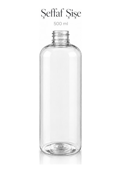 Şeffaf Doldurulabilir Plastik Şişe 500 Ml
