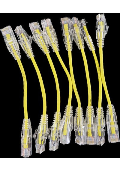 Oem Cat6a 10gıgabyte 50u 0.15cm 28awg Sarı Patch Cord Kablo