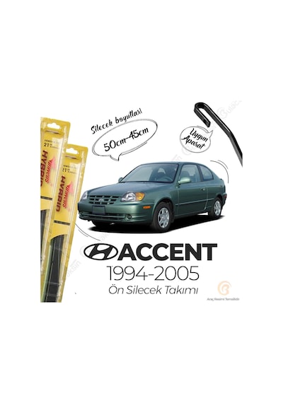Hyundai Accent Silecek Takımı 1994-2005 İnwells  Hibrit