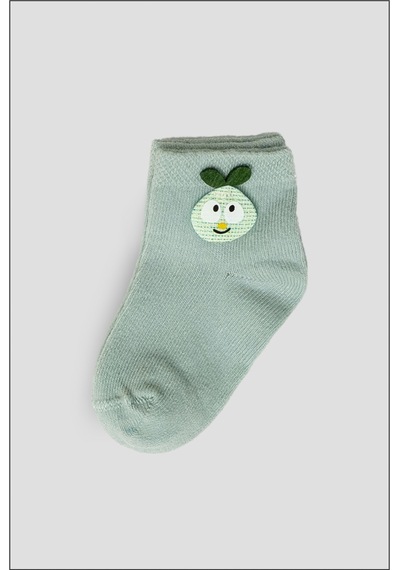 Defne Baby 5+1 Çift Kutulu Armut Aksesuarlı Pamuklu Kız Newborn Yeni Doğan Ve Bebek Çorabı 0-6 Ay Karışık