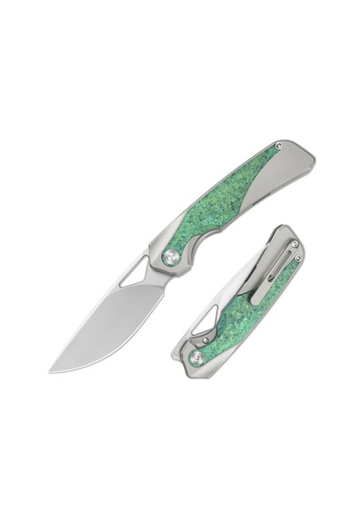 Topsail Kamp M390 Titanium & Crystallized Titanium Front Flipper Ki3735a4