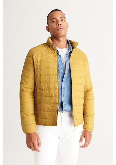 Ac&Co / Altınyıldız Classics Standart Fit Normal Kesim Dik Yaka Erkek Mont Sarı