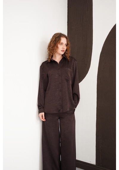 Verymoda Uzun Kollu Gömlek F2101 Kahve