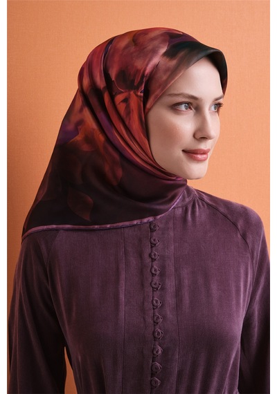 Armine Sura İpek Eşarp 2026-2027 - Sonbahar Kış-asm9603 Mor