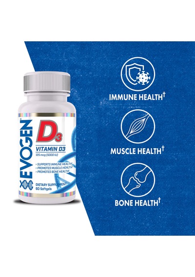 Evogen Vitamin D3 5000 Iu 60 Softgels