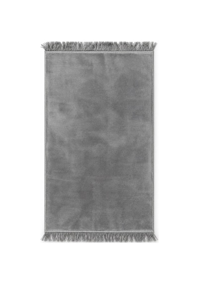 Düz Velur Kadife Seccade 70x110 Cm Gri