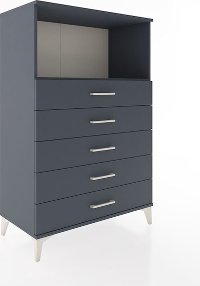 Hyperion Dolap Tek Raflı 4 Çekmeceli 88x44x134 Antrasit-antrasit Antrasit