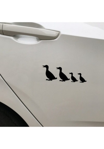 Ördek Ailesi Tasarım Oto Sticker 15 5 Cm