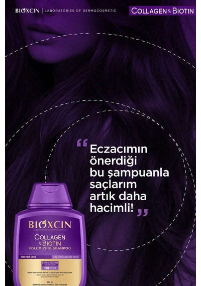 Collagen & Biotin Hacim Şampuanı + Hacim Verici Saç Bakım Kremi Tüm Saç Tipleri