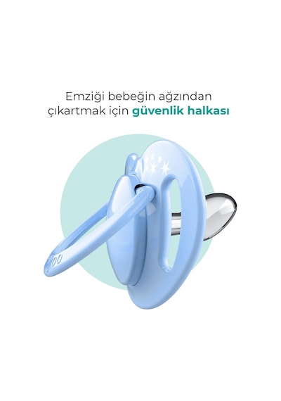 Mamajoo Ortodontik Emzik Seti 12 Ay+ Powder Blue | İkili, Silikon, Damaklı | Sterilizasyon & Saklama Kabı