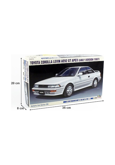 Hasegawa Hc36 21136 1/24 Ölçek Toyota Corolla Nevin Ae92 Apex 1987 Otomobil Plastik Model Kiti