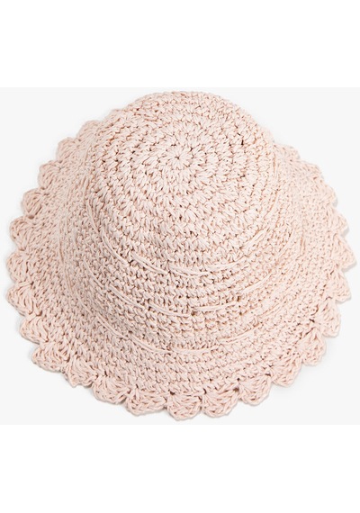 Koton Hasır Örme Bucket Şapka Açık Pembe 2skg40020aa 2SKG40020AAPB3 Pembe