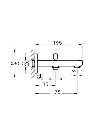 Artema Root Round A42719 Çıkış Ucu. El Duşu Çıkışlı. Krom