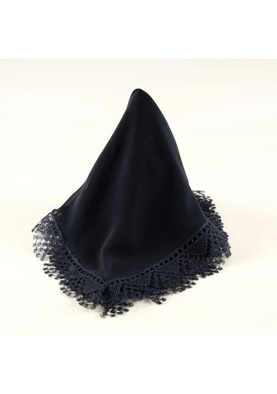 İğne Oyalı Şal Namaz Örtüsü, 144x68 Cm. Lacivert Lacivert