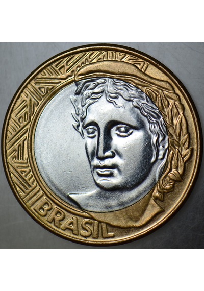 Brezilya 1 Real 2015 Bimetal Çilaltı.
