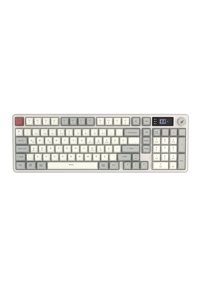 Hk258 Membrane Lcd Rgb Kablosuz/bluetooth Siyah Turuncu Full Türkçe Gaming Klavye Kırmızı Haki
