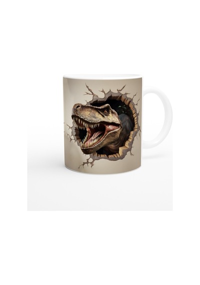 Duvar Kıran T-rex Dinozor Kupa Bardak Renkli