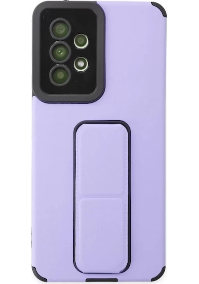 Newface Samsung Galaxy Uyumlu A53 5g Kılıf Mega Standlı Silikon - Lila Diğer