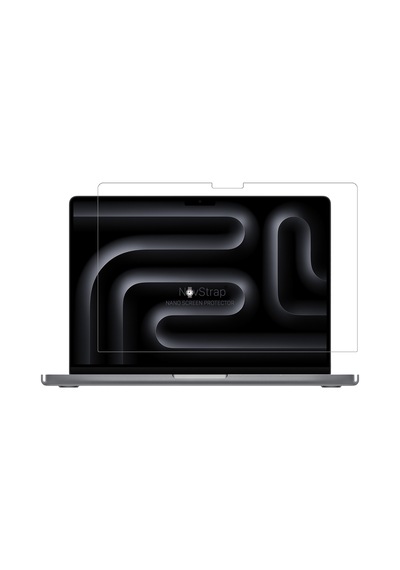 Novstrap Apple Uyumlu MacBook Pro 14 İnç M3 A2992 A2918 İle Parlak Kılıf + Siyah Klavye Kılıfı +film