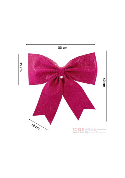 Simli Eva Fiyonk. 40 Cm X 33 Cm - Fuşya