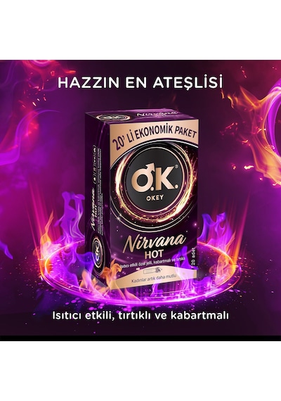 Okey Nirvana Hot Prezervatif 60'lı Okey Nirvana Hot Prezervatif 60'lı
