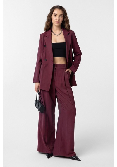 Antioch Kruvaze Kadın Blazer Ceket Bordo