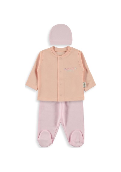 Bebbek Sweet Apple Zıbın Setleri - Pudra Somon Pembe