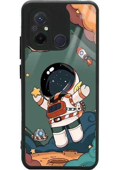 Xiaomi Redmi 12c Anime Astronot Tasarımlı Glossy Telefon Kılıfı Çok Renkli
