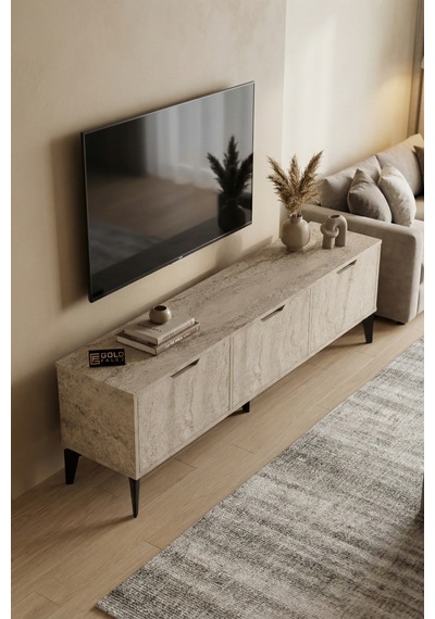 Reyo Falez Royal Tv Sehpası 160 Cm Tv Ünitesi Kapaklı Modern Şık Minimal Salon Konsolu 5092 Traverten Reyo Falez Royal Tv Sehpası 160 Cm Tv Ünitesi Kapaklı Modern Şık Minimal Salon Konsolu 5092 Traverten