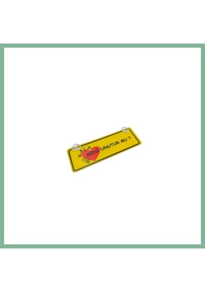 Bşkvirgo Bu Kalp Seni Unutur Mu Yazılı Sarı Dekor Plaka Vantuzlu Cam Süsü 22x7.5cm Bksu2 Bsk2026
