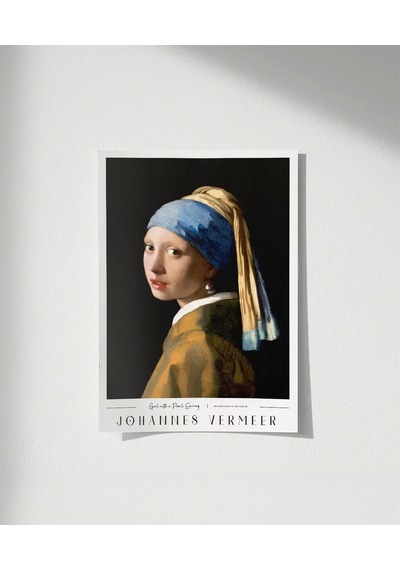 Çerçevesiz Poster Johannes Vermeer İnci Küpeli Kız