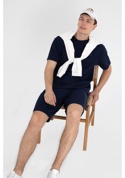 U.S. Polo Assn. Erkek Comfort Fit Bisiklet Yaka Lacivert Tişört 50308814-VR033